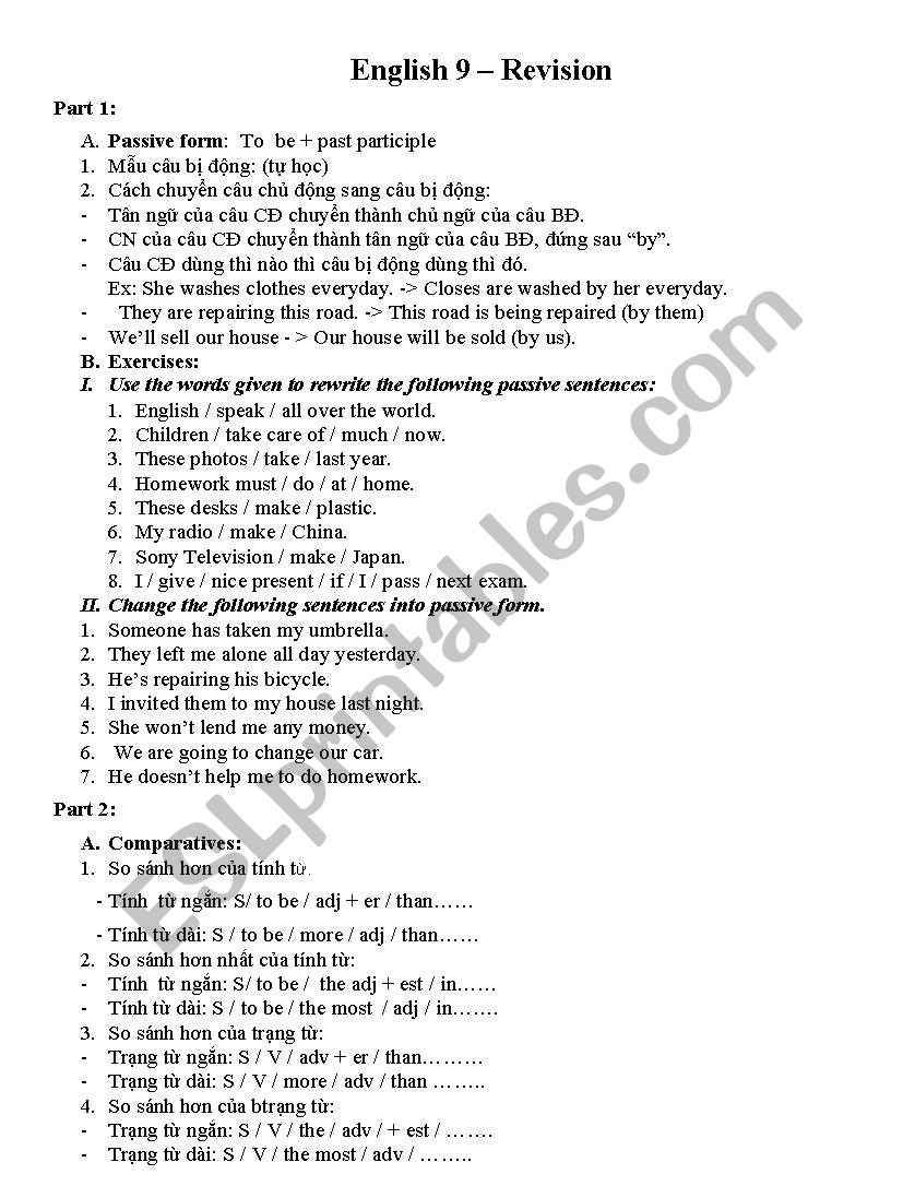 english 9 worksheet