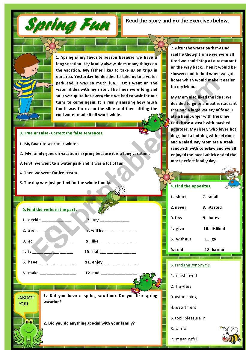 Spring Fun worksheet