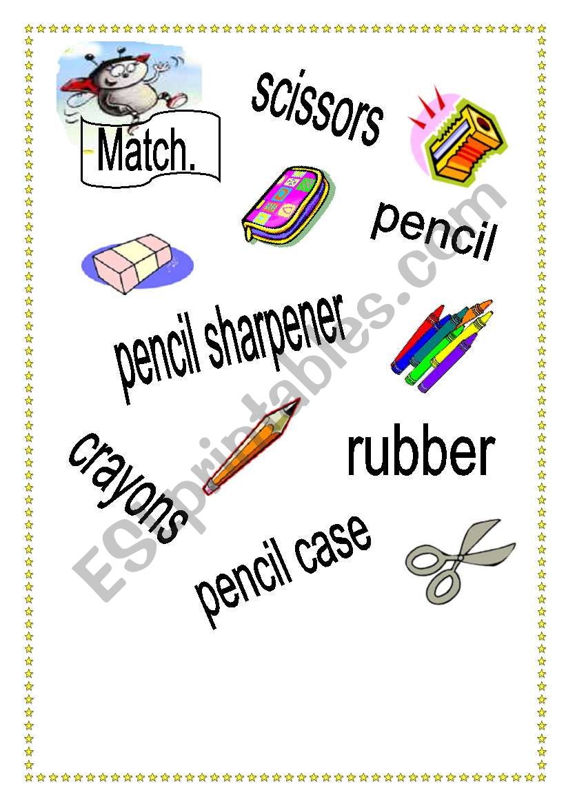 classroom objects worksheet