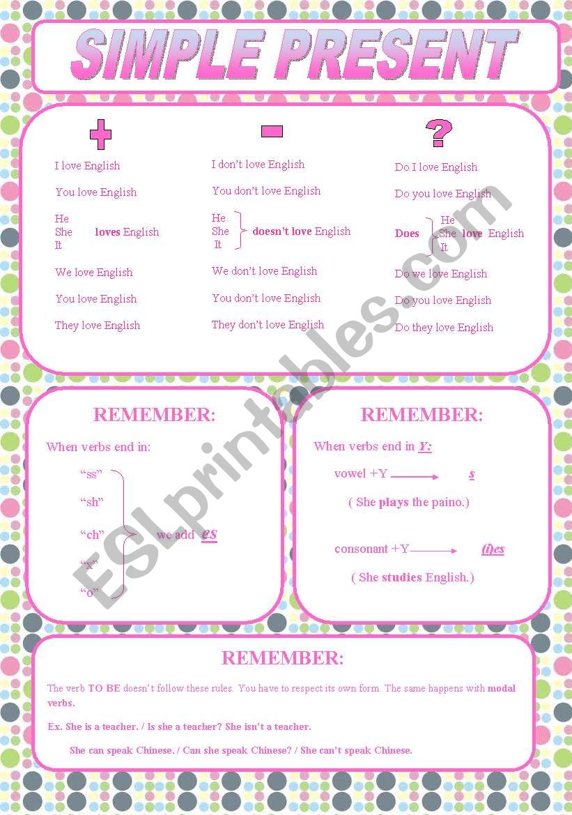 Present Simple worksheet