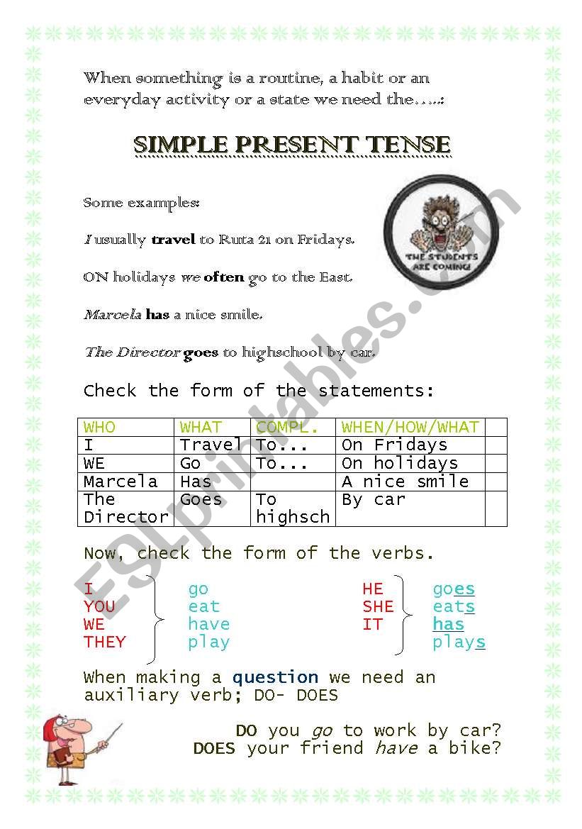 Simple Present Introduction worksheet