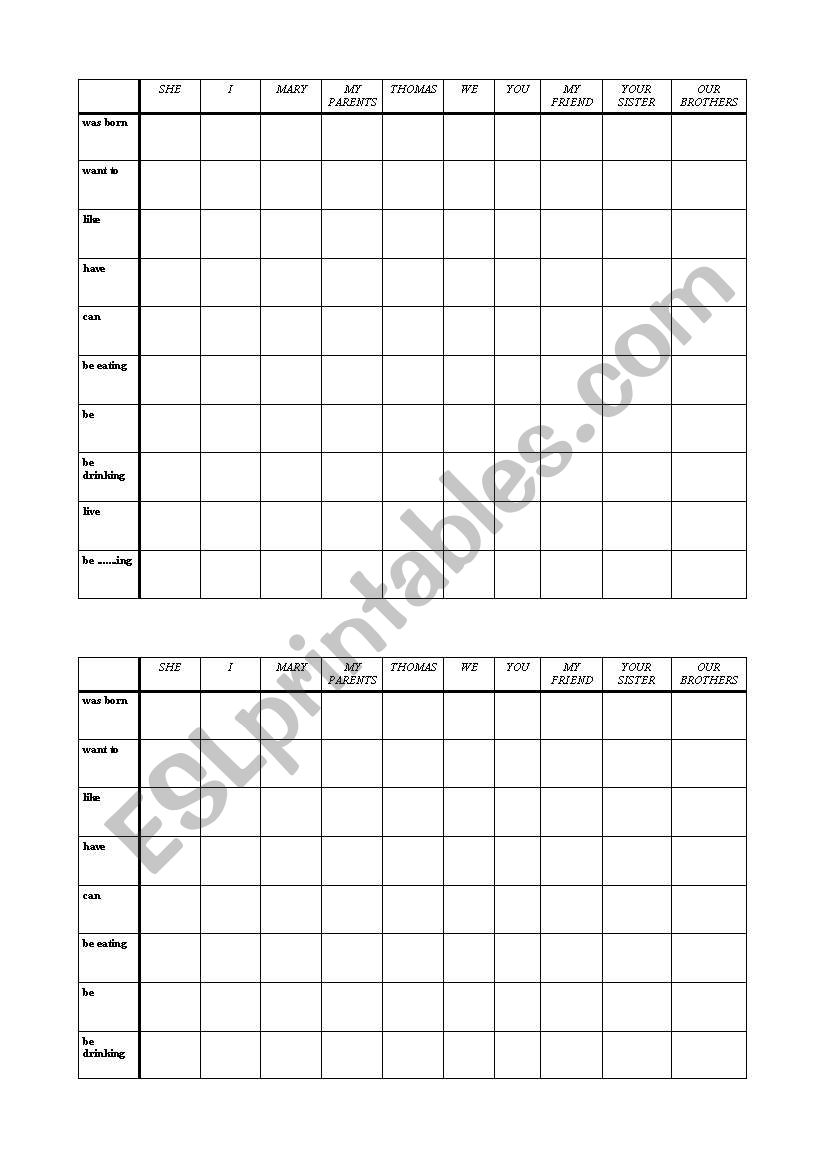 Battleships worksheet