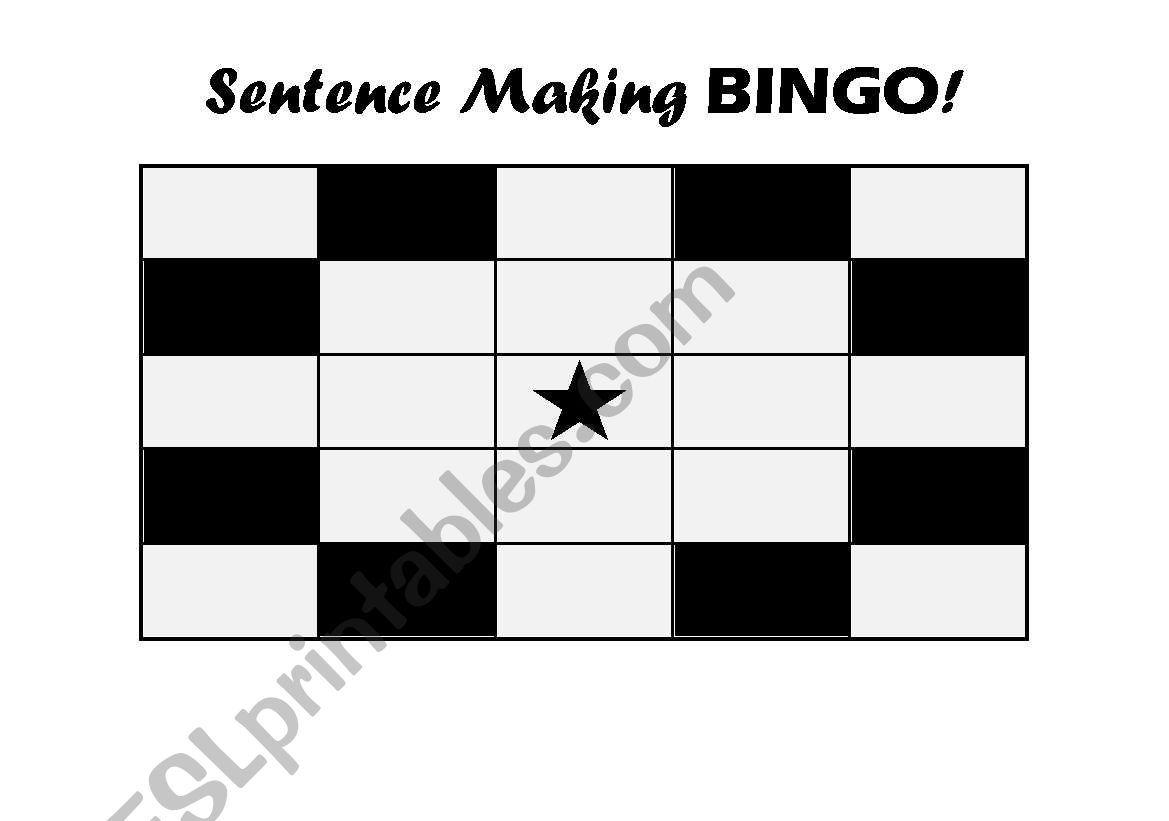 Bingo Grid 2 worksheet