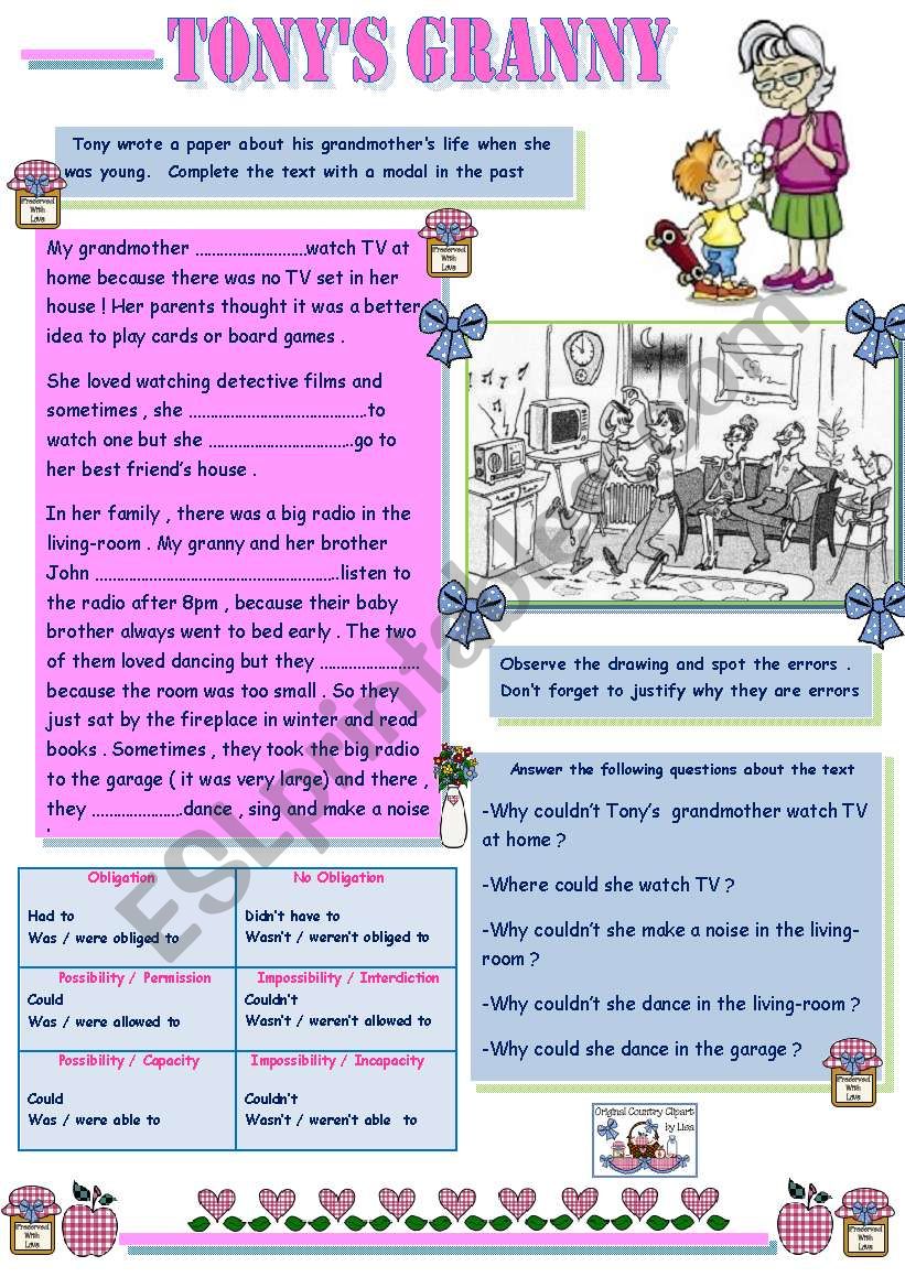 TONYÂ´S GRANNY worksheet