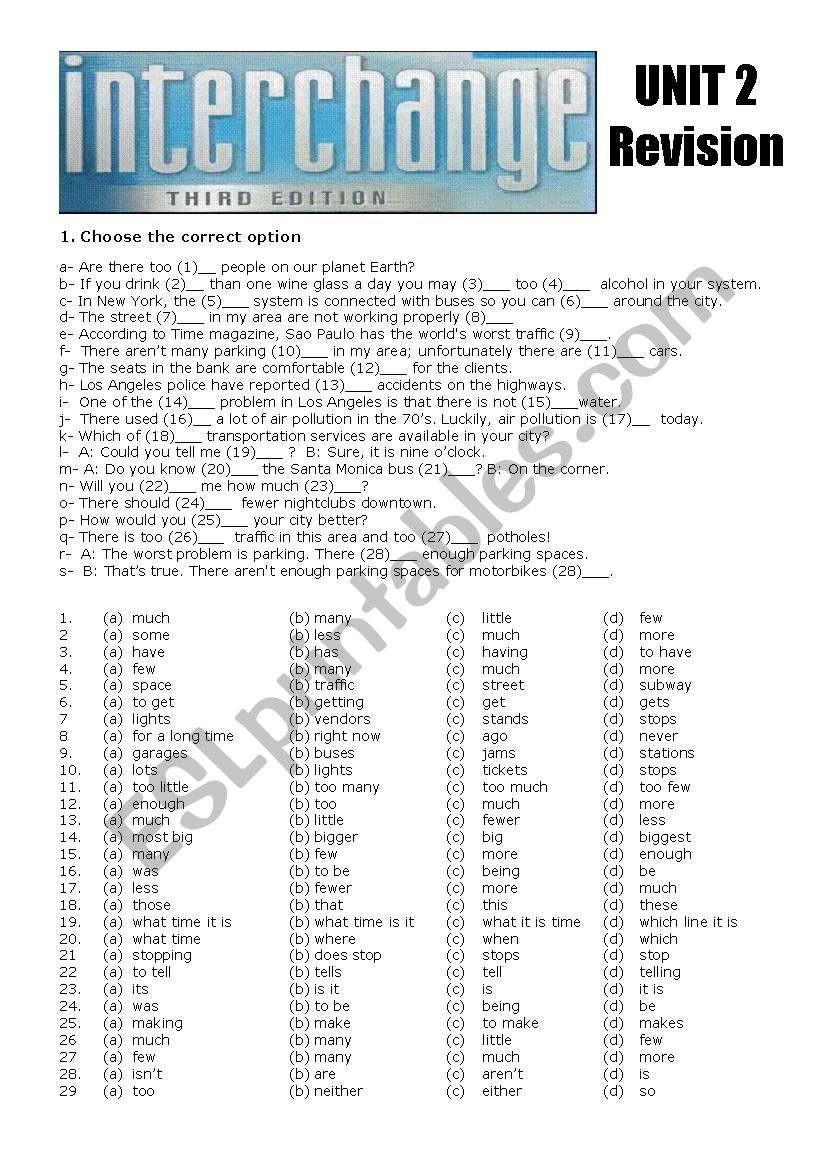 Interchange 2 Unit  2 Revision