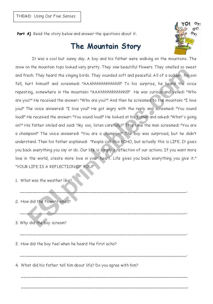 Senses worksheet