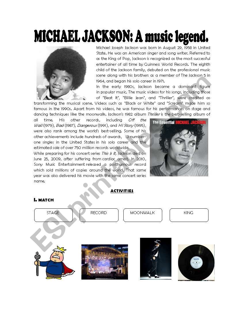 Michael Jackson: a music legend 