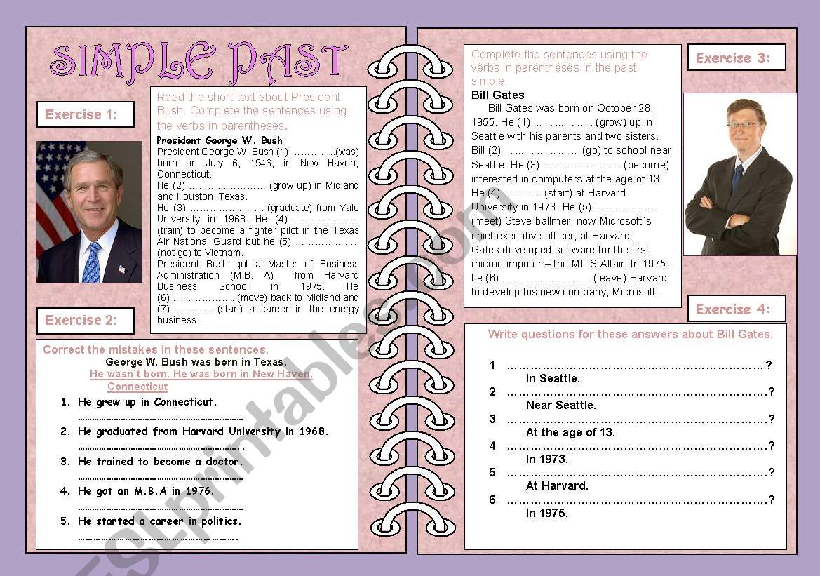 SIMPLE PAST- READING worksheet