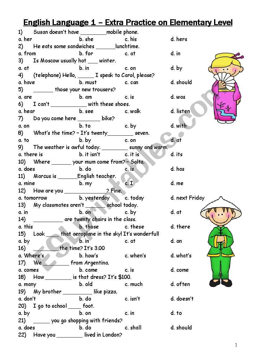 practice on elementary level (language leader - elementary)