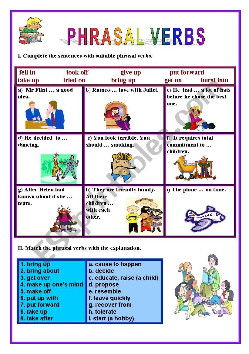 Phrasal Verbs worksheet