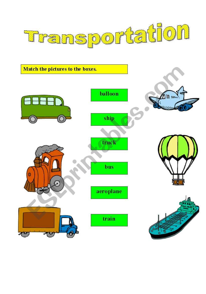 transportation worksheet