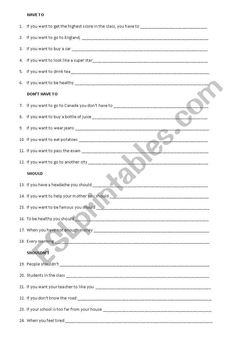 modal verbs worksheet