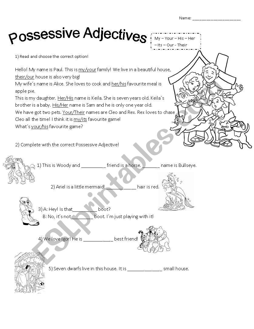 Possessive Adjectives worksheet