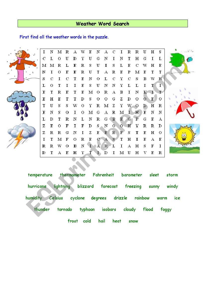 weather  worksheet