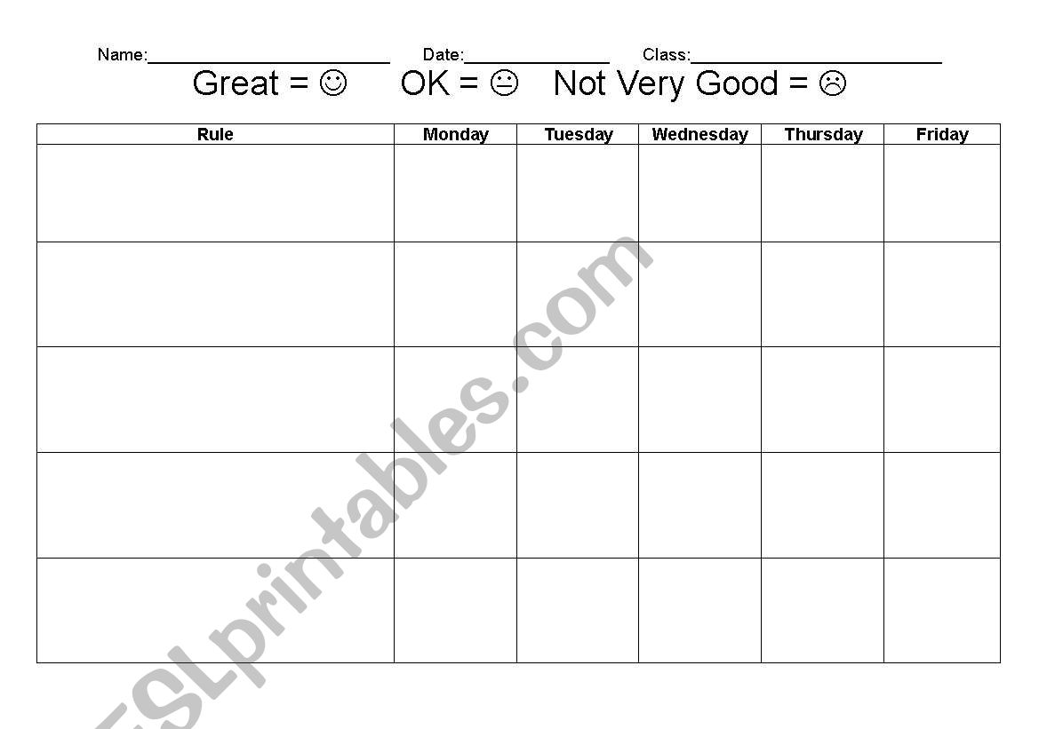 Following rules with smileys worksheet