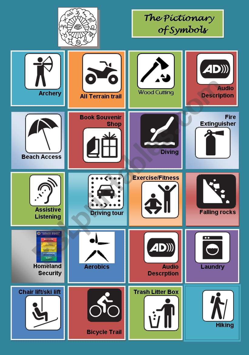 THE PICTIONARY OF SYMBOLS worksheet