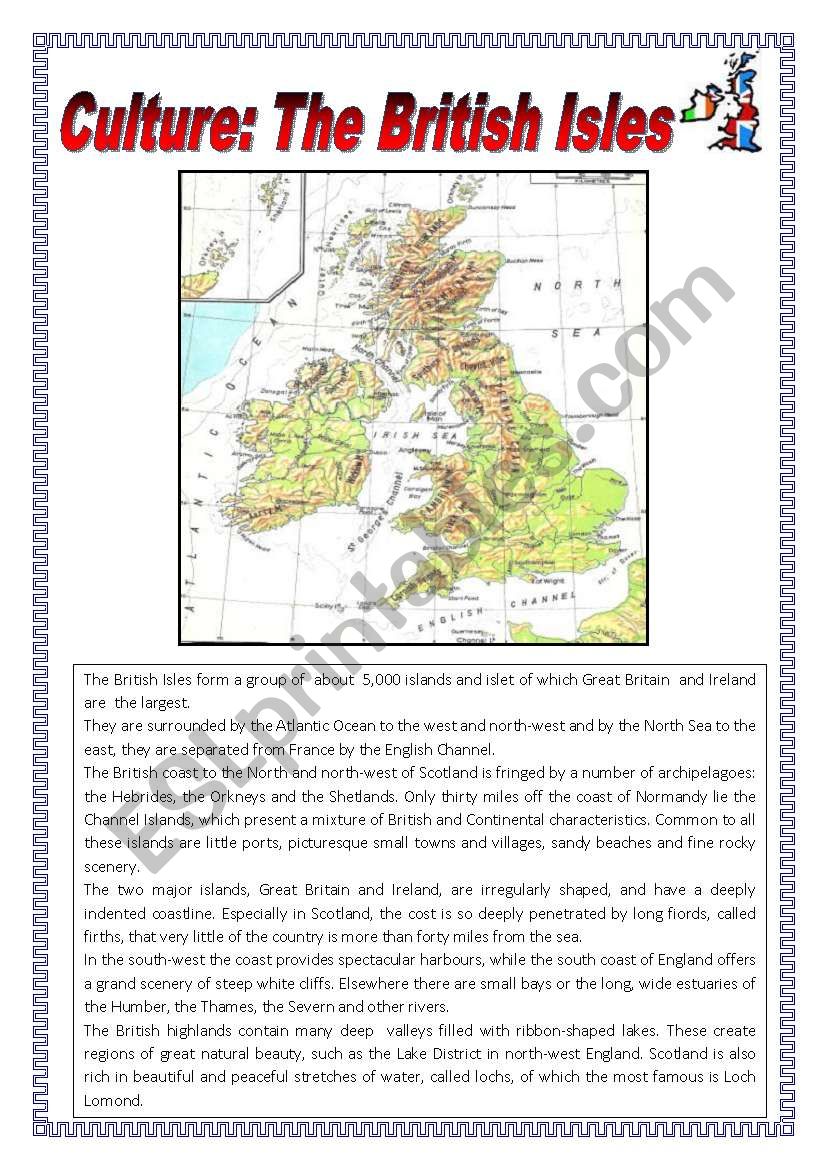 The British Isles worksheet