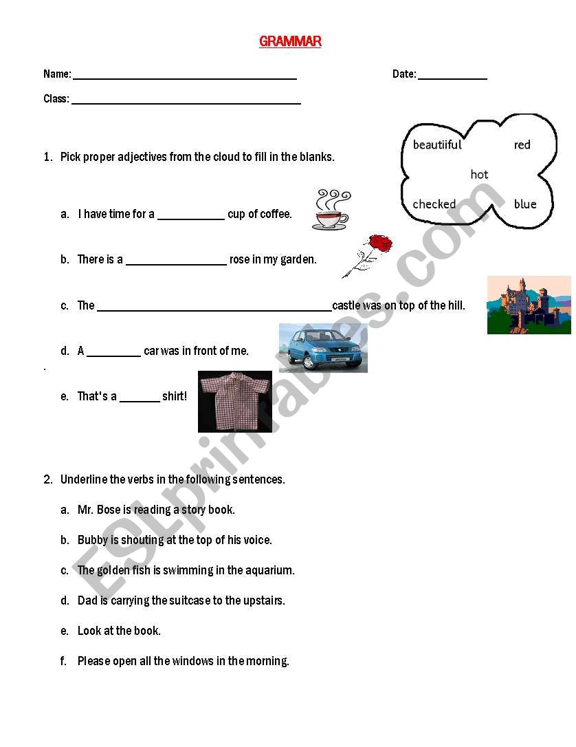 Grammar_GradeI worksheet