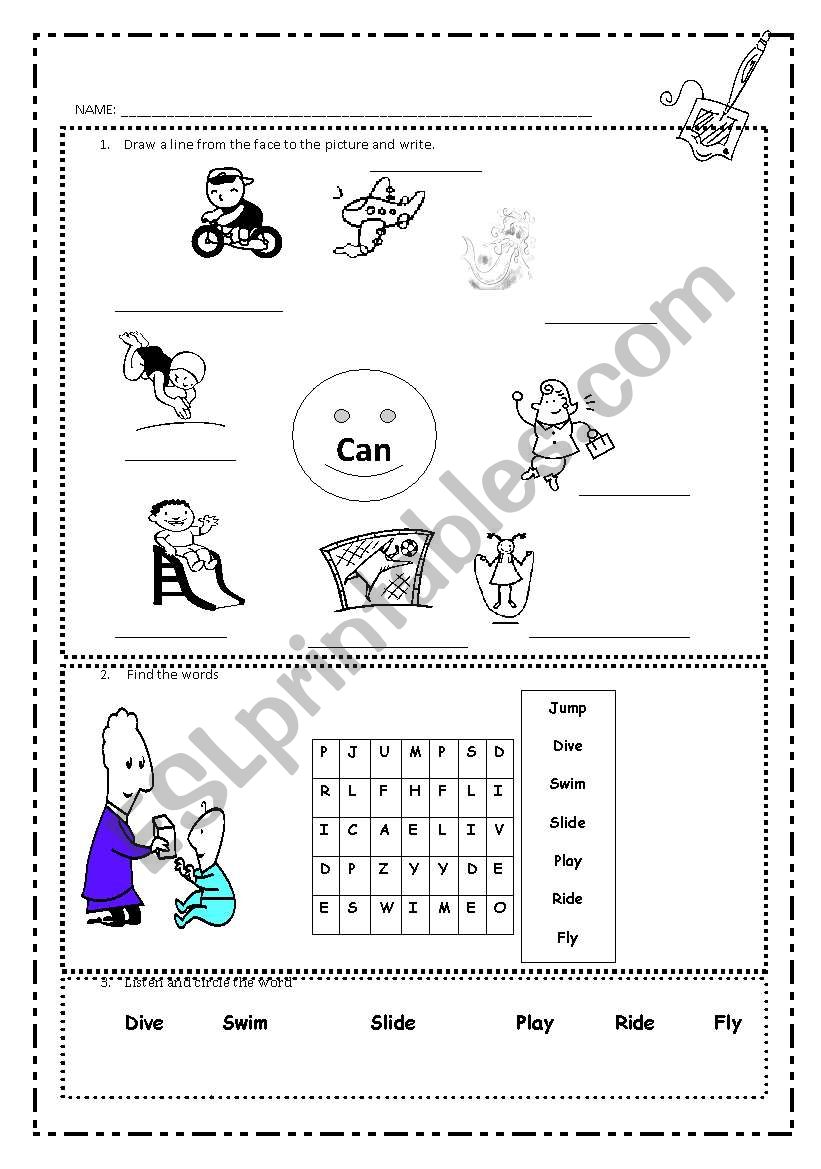 Can for ability worksheet