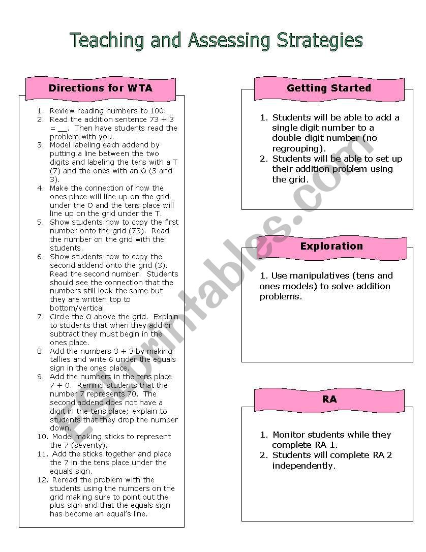 adding 2 digit numbers worksheet