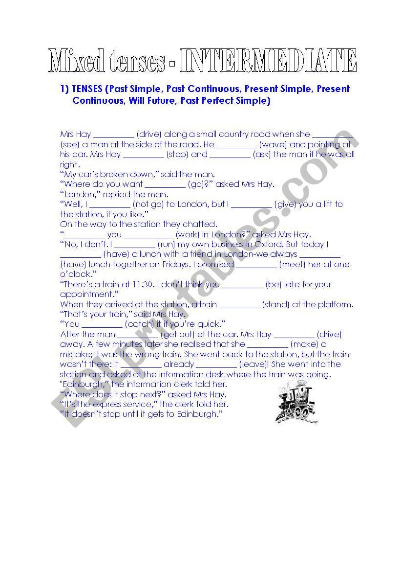 Mixed Tenses worksheet