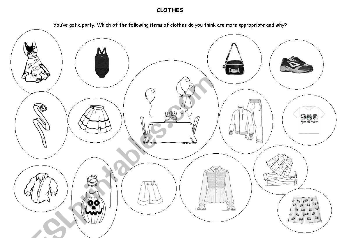 clothes speaking activity PRELIMINARY ENGLISH TEST (PET)