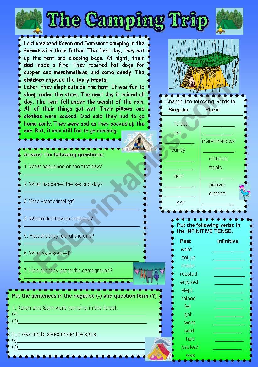 The Camping Trip worksheet