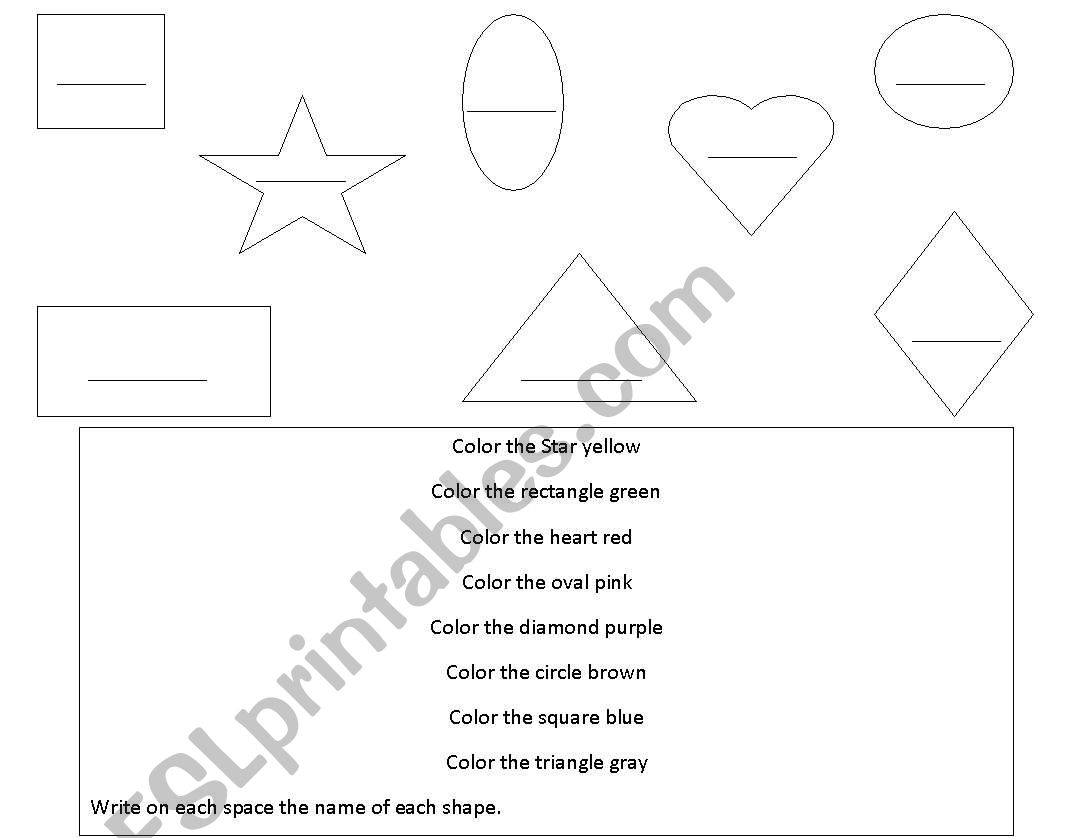 Shapes and Colors worksheet