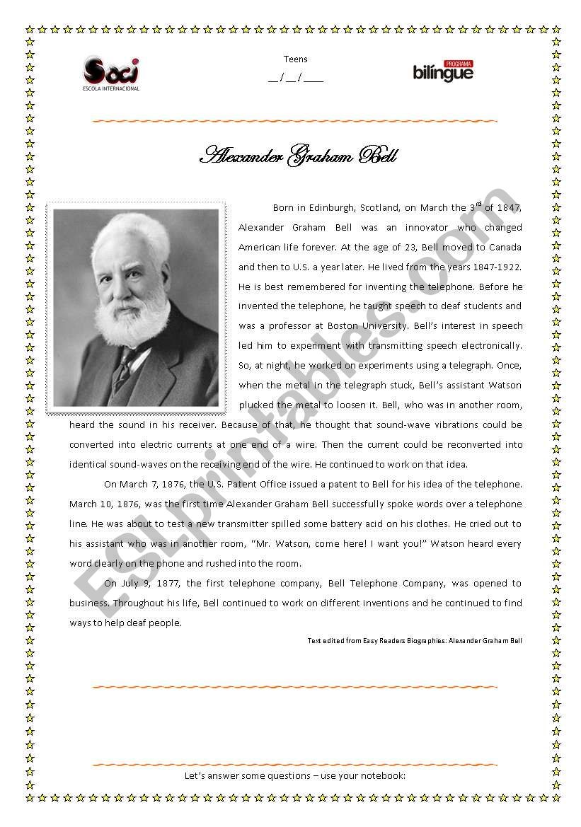 alexander-graham-bell-esl-worksheet-by-rosemendonca