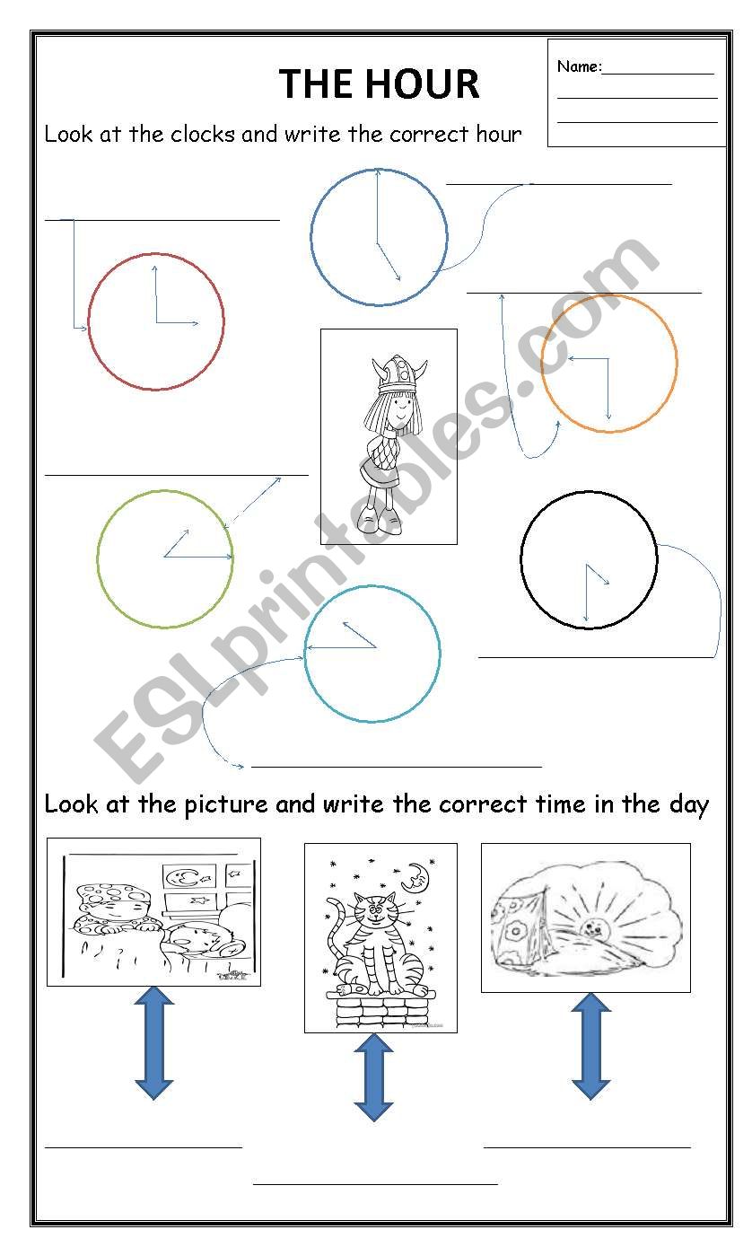 the hour  worksheet