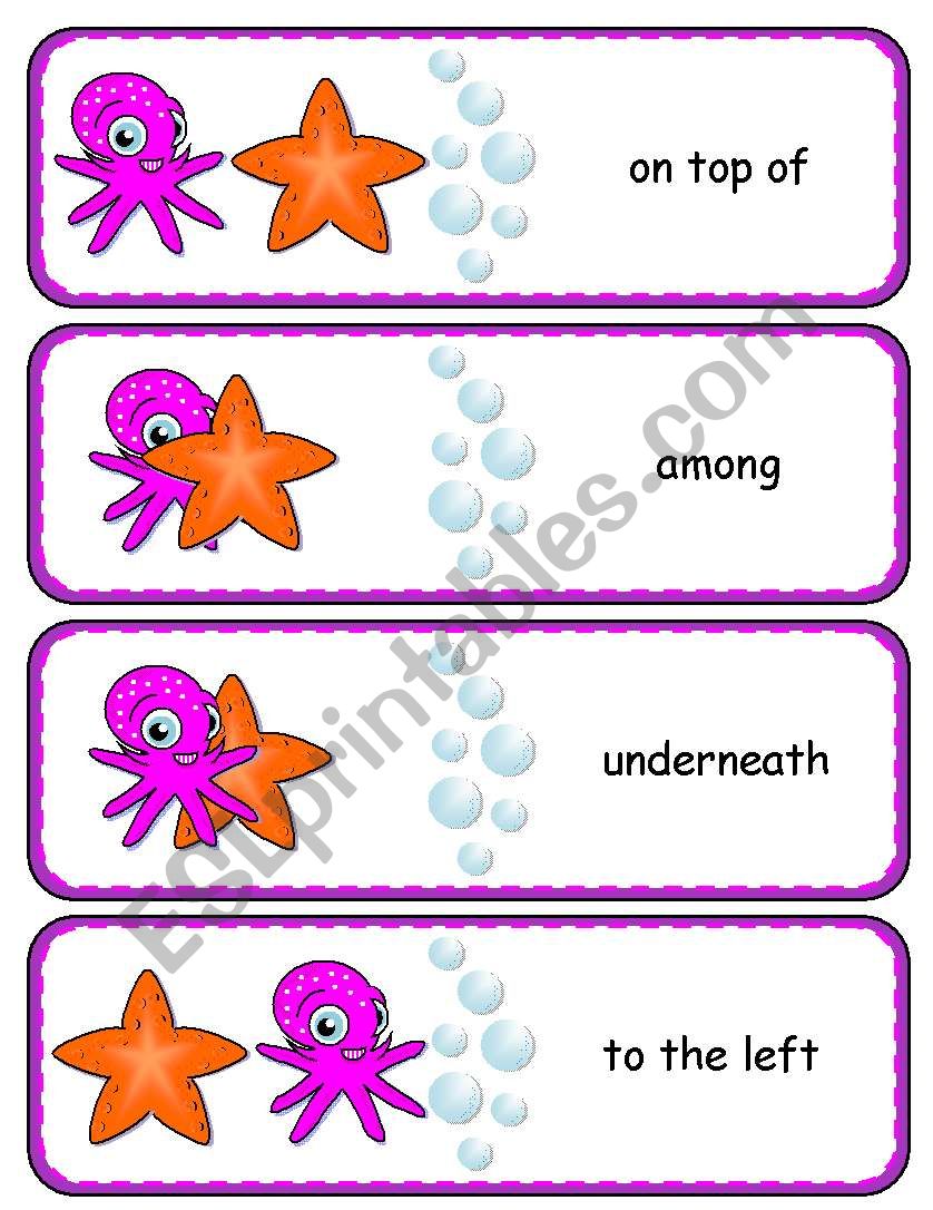 Where is the Octopus Preposition Dominoes and Memory Cards with Poster Part 2 of 4