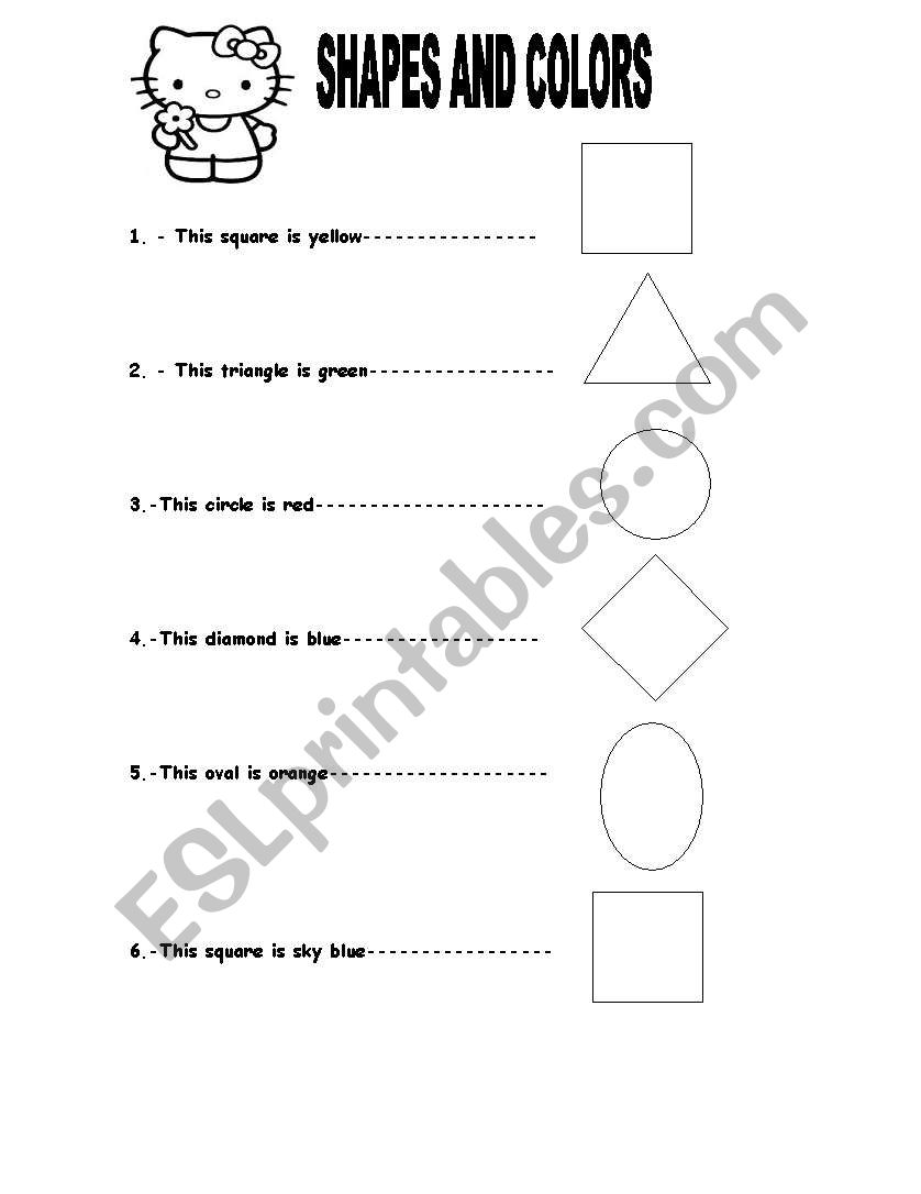 Shapes and Colors worksheet