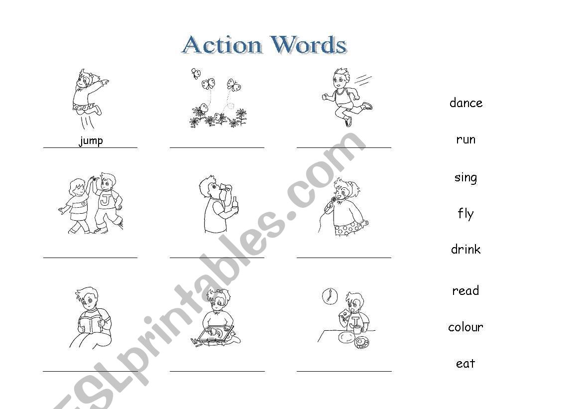 Action Verbs worksheet