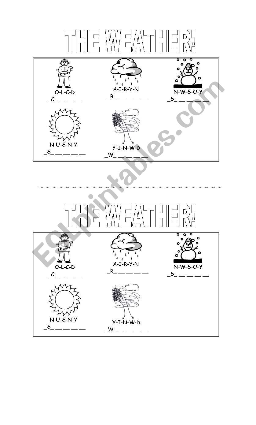 The weather worksheet