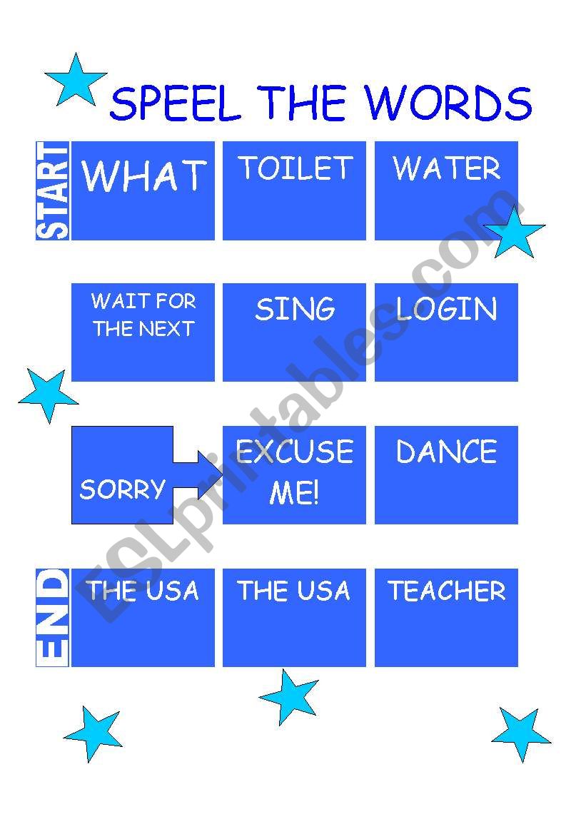 SPELLING worksheet