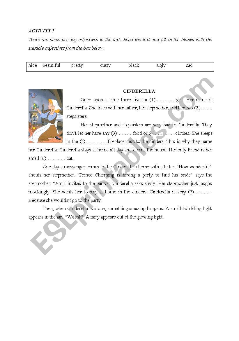 Cinderella worksheet