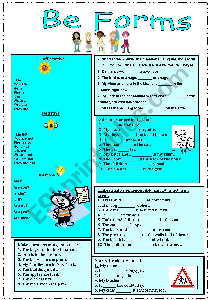 Be Forms  worksheet