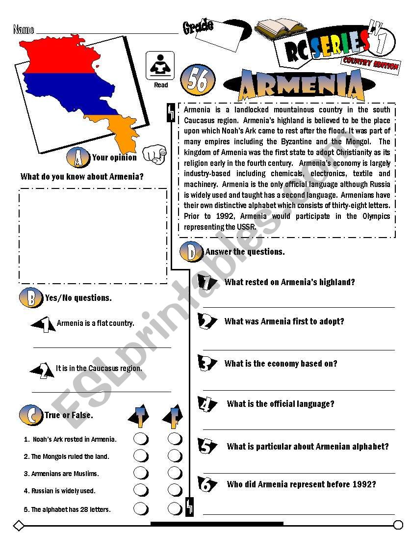 RC Series_Level 01_Country Edition_56 Armenia (Fully Editable + Key)