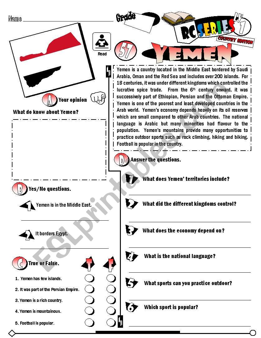 RC Series_Level 01_Country Edition_57 Yemen (Fully Editable + Key)