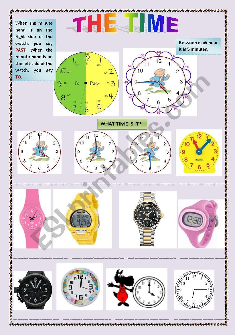 The Time worksheet