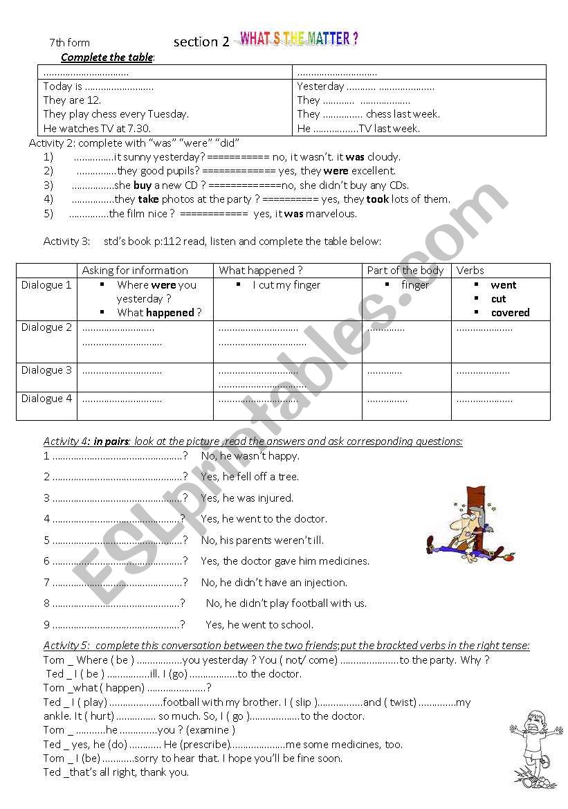 WHAT4S THE MATTER? TEACHING THE SIMPLE PAST