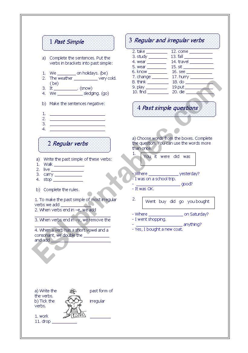 Past Simple worksheet