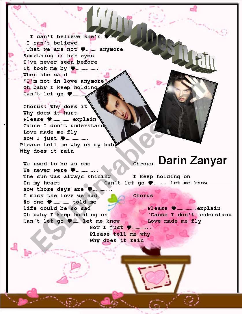 Why does it rain - Darin Zanyar