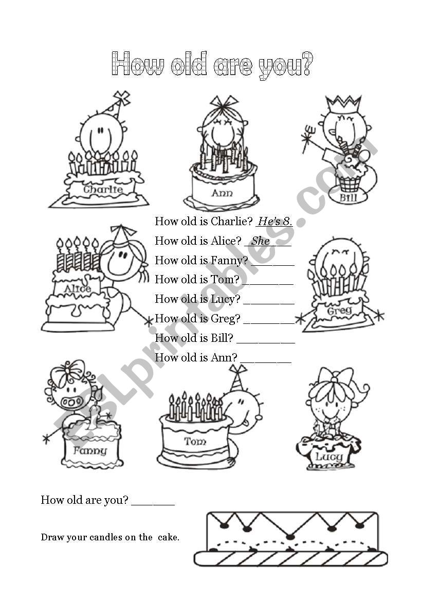 Happy Birthday - 3 of 6 worksheet