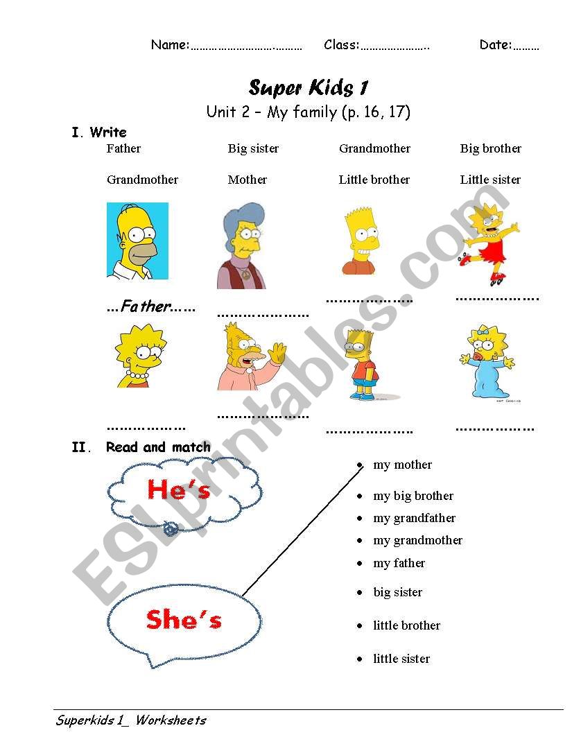 Family_worksheet worksheet