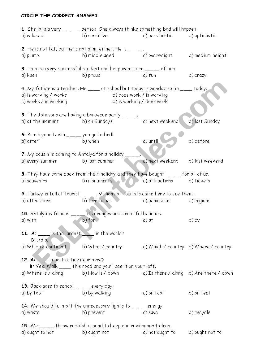 7th Grade SBS Test - 50 Questions