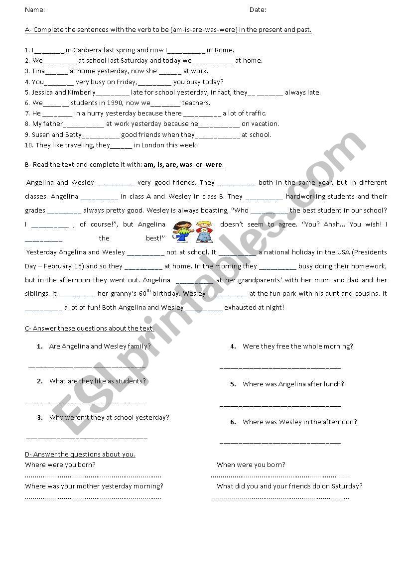 simple past worksheet