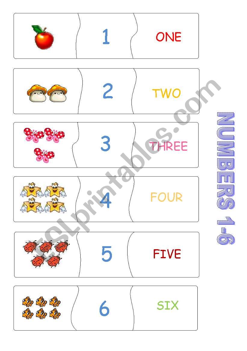 numbers domino worksheet