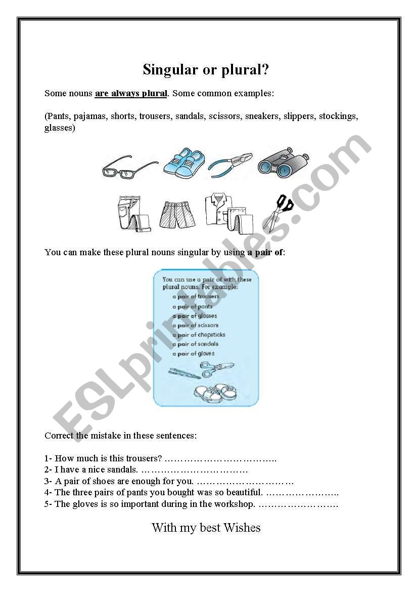 PDF How to use singular and plural forms Part two