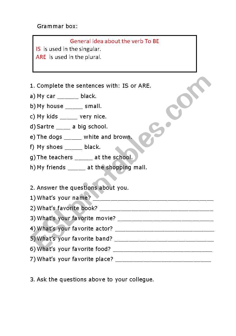 English first class worksheet